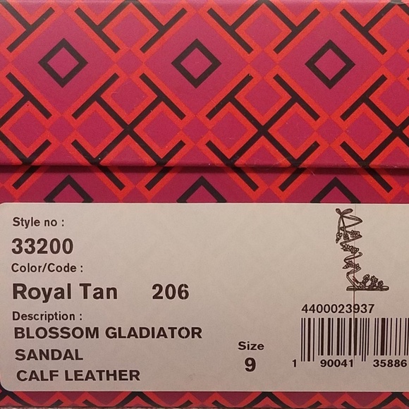 🆕️TORY BURCH "BLOSSOM" LEATHER GLADIATOR SANDALS - Picture 5 of 8